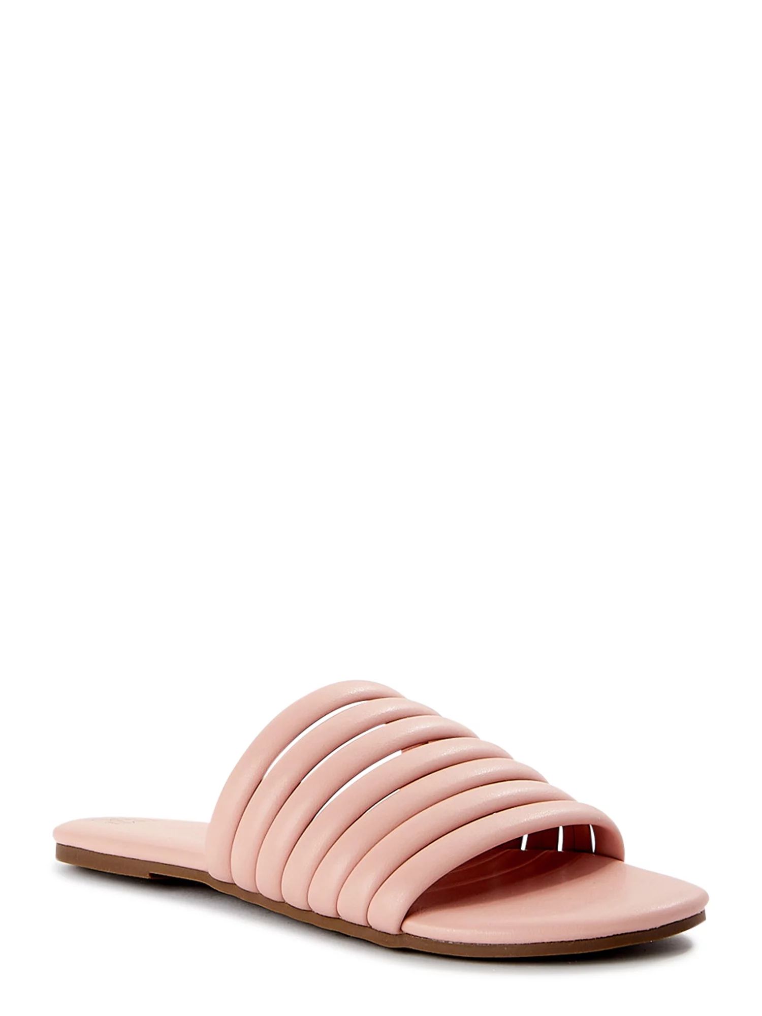 Time and Tru Women's Multi-Band Slide Sandals - Walmart.com | Walmart (US)