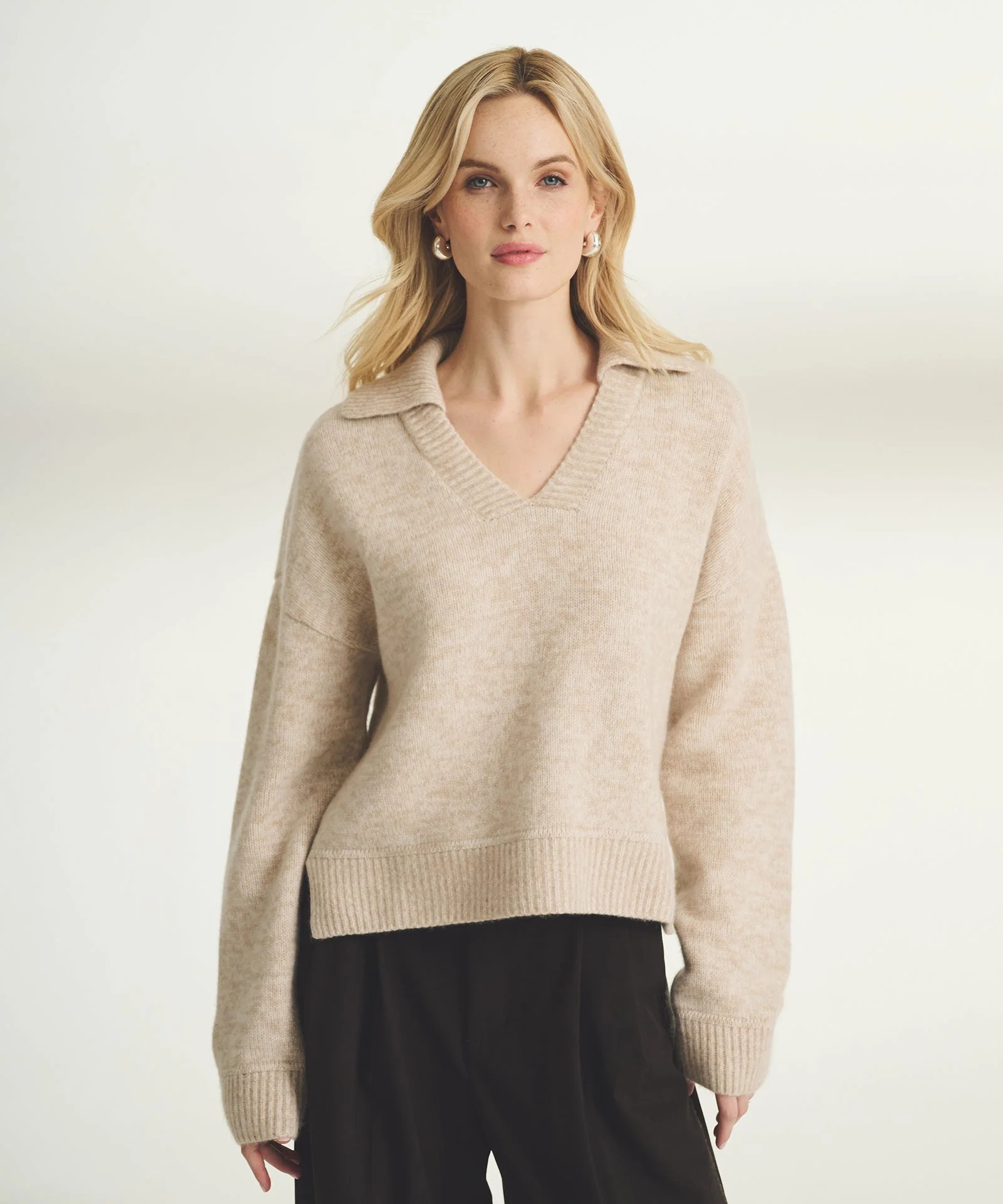 Super Luxe Cashmere Marled Polo | NAADAM