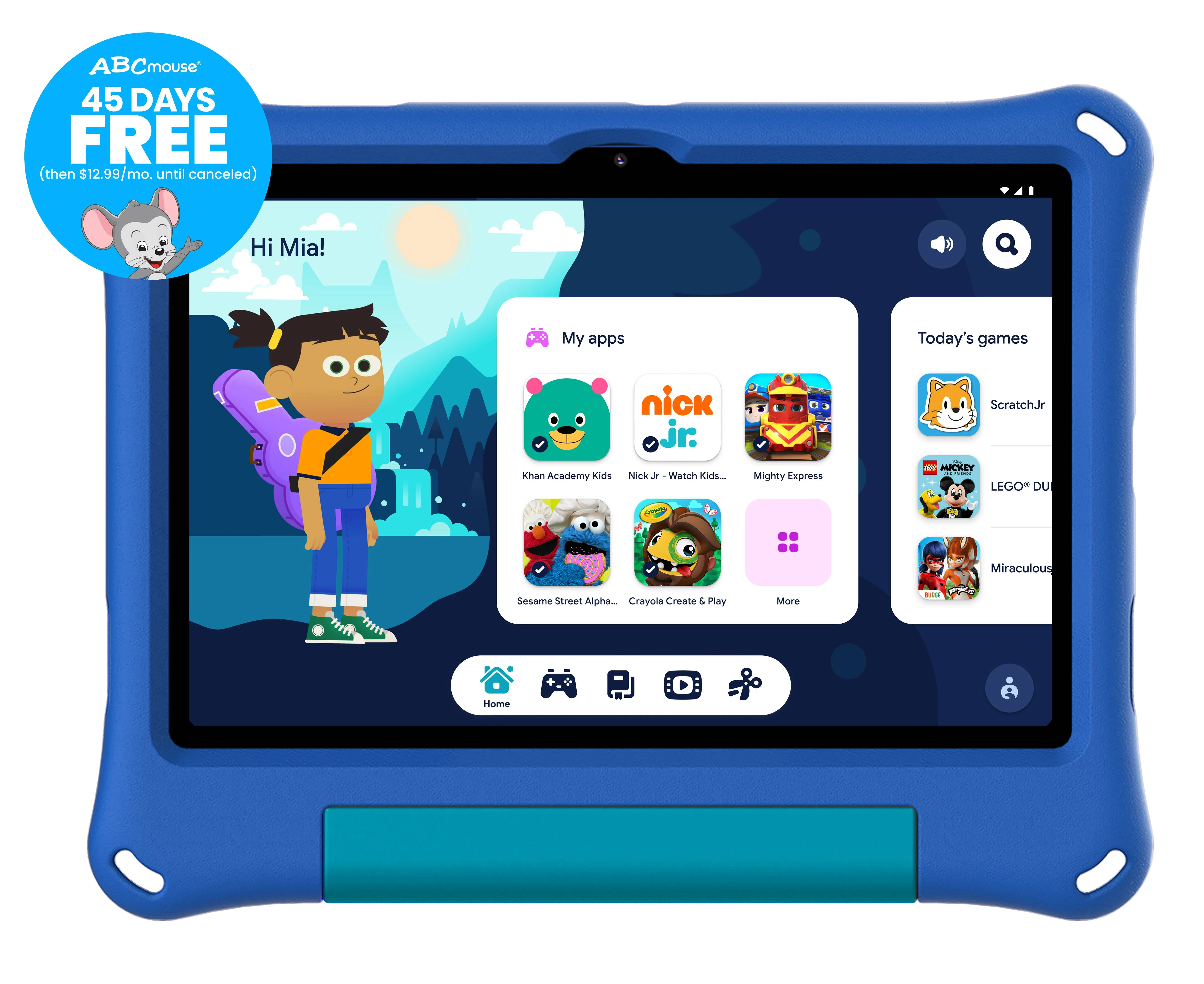 onn. 10.1" Kids Tablet, 32GB, (2024 Model) - Blue | Walmart (US)