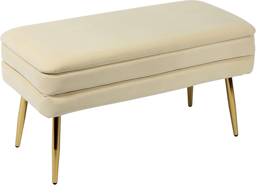 Tov Furniture Ziva Storage Bench (Cream) | Amazon (US)