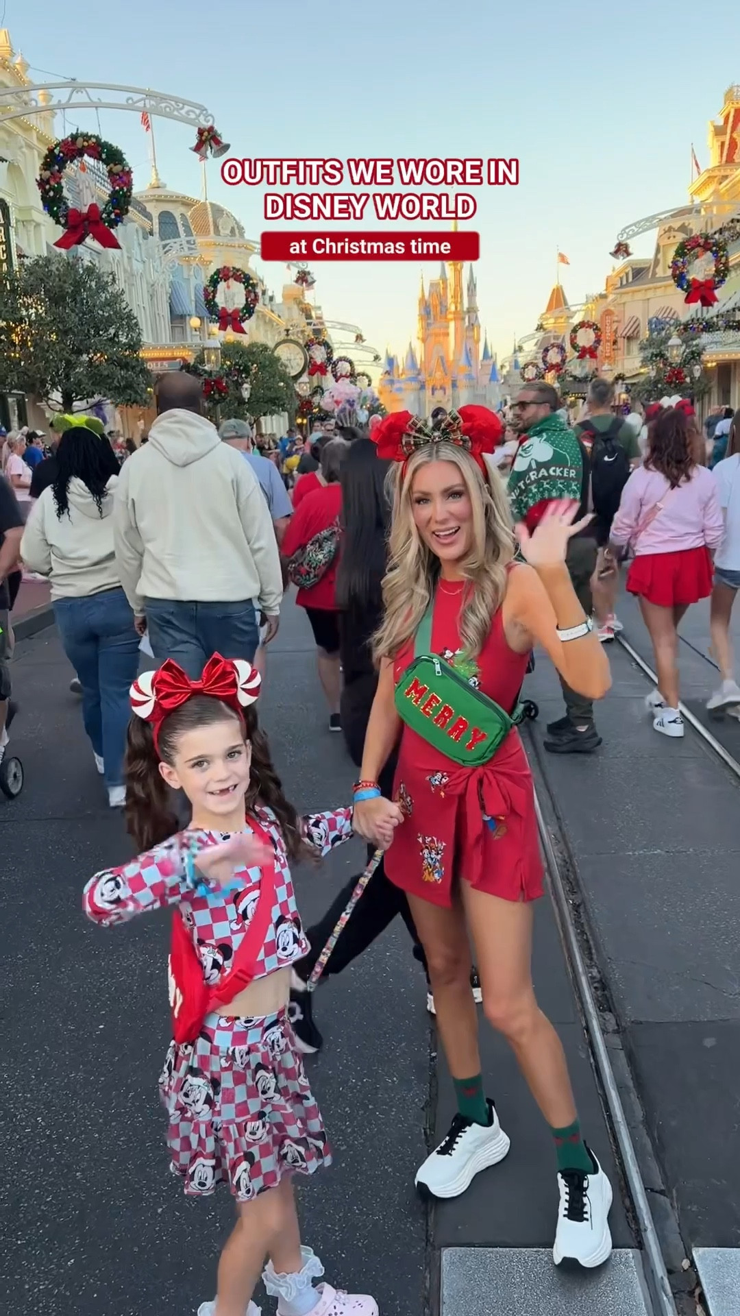Outfits my daughter and I wore in Disney world during Christmas time! Kids Christmas outfits, women’s Disney outfits, Christmas clothing, holiday outfits, casual style, toddler Christmas, toddlers at Disney, traveling with kids 

#LTKKids #LTKHoliday #LTKmomlife
