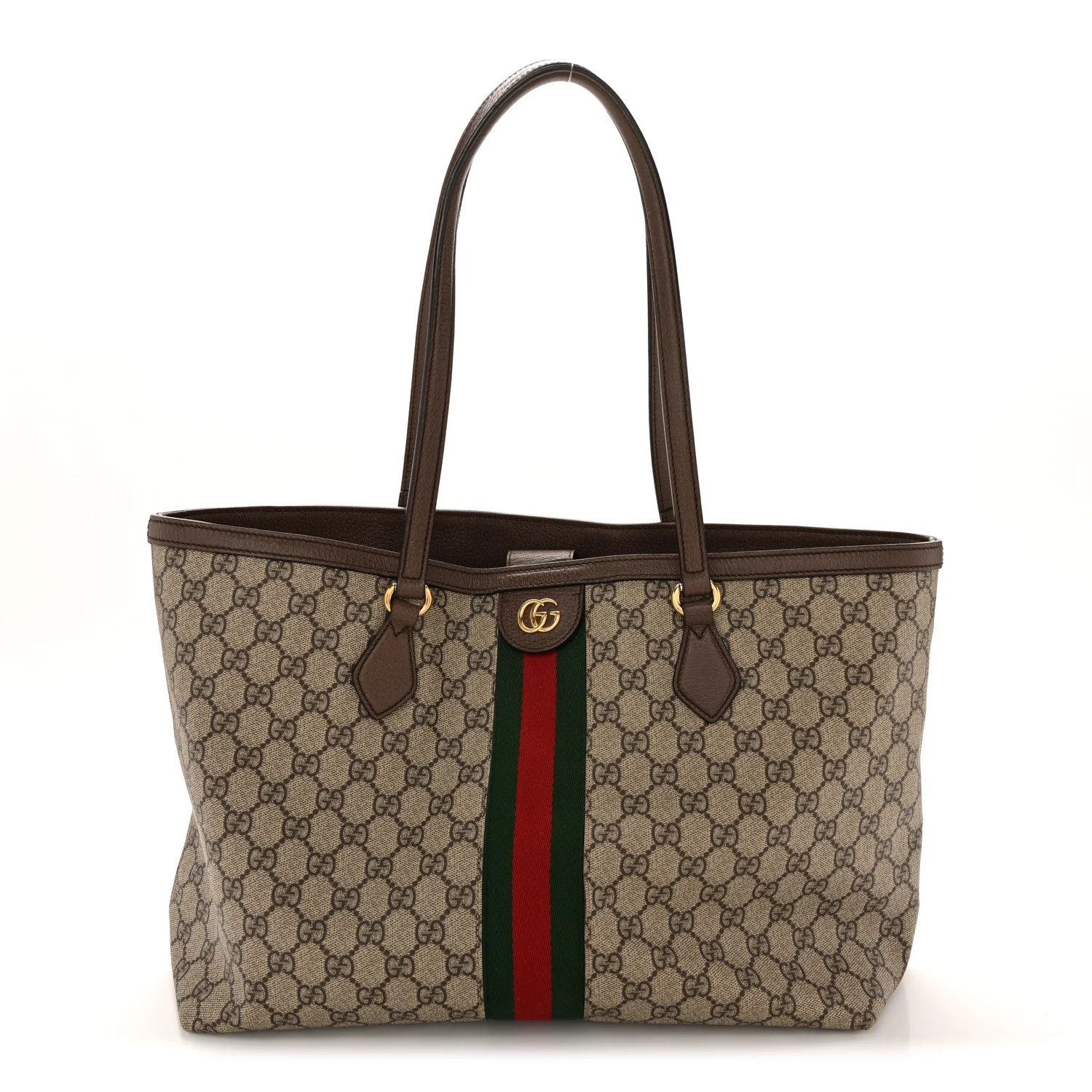 GG Supreme Monogram Medium Ophidia Shopping Tote Brown | FASHIONPHILE (US)