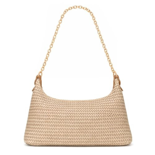 Beach Bags for Women Summer Straw Purse Boho Woven Shoulder Bag Crochet Purse Vacation Tote Handb... | Amazon (US)