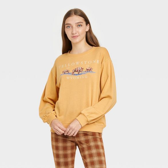 Women's Dutton Ranch Graphic Sweatshirt - Yellow | Target