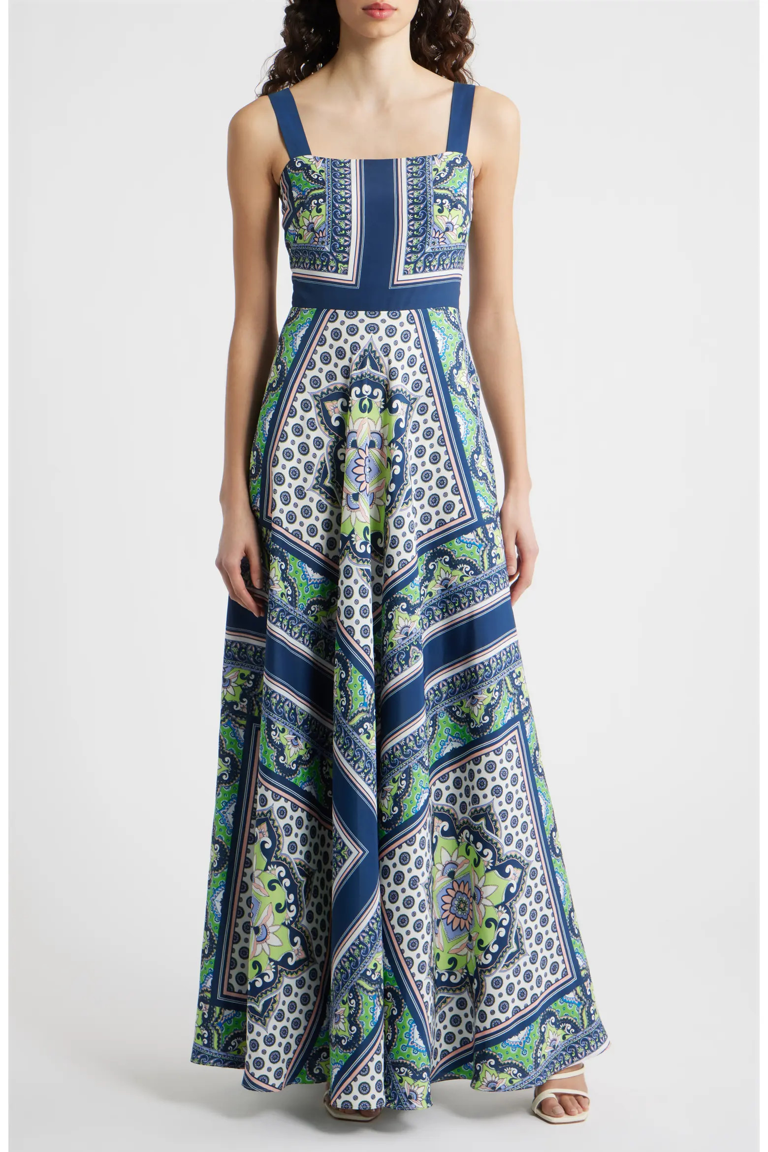 Scarf Print Sleeveless Maxi Dress (Women) | Nordstrom | Nordstrom