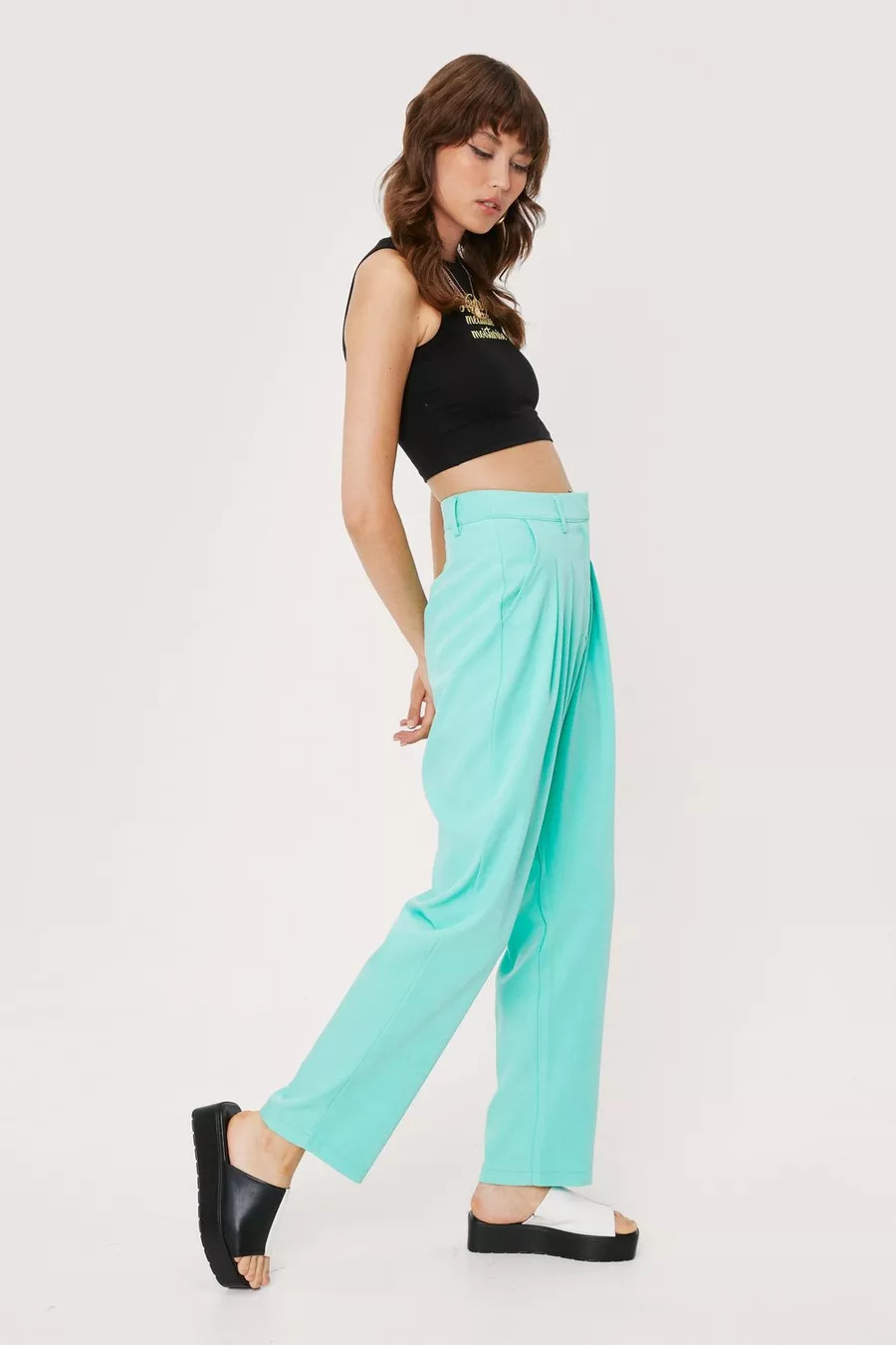 Tailored High Waisted Wide Leg Trousers | Nasty Gal US