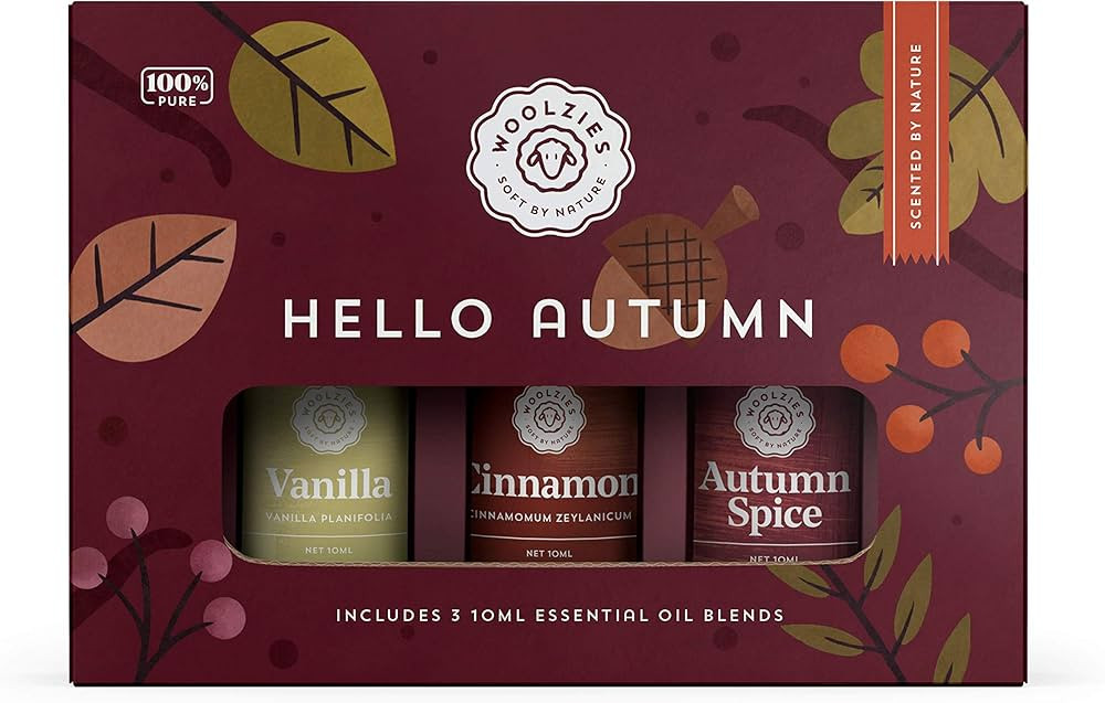 Woolzies Hello Autumn Set of 3 | Therapeutic Grade Aromatherapy Oil Blends | for Diffuser or Topi... | Amazon (US)