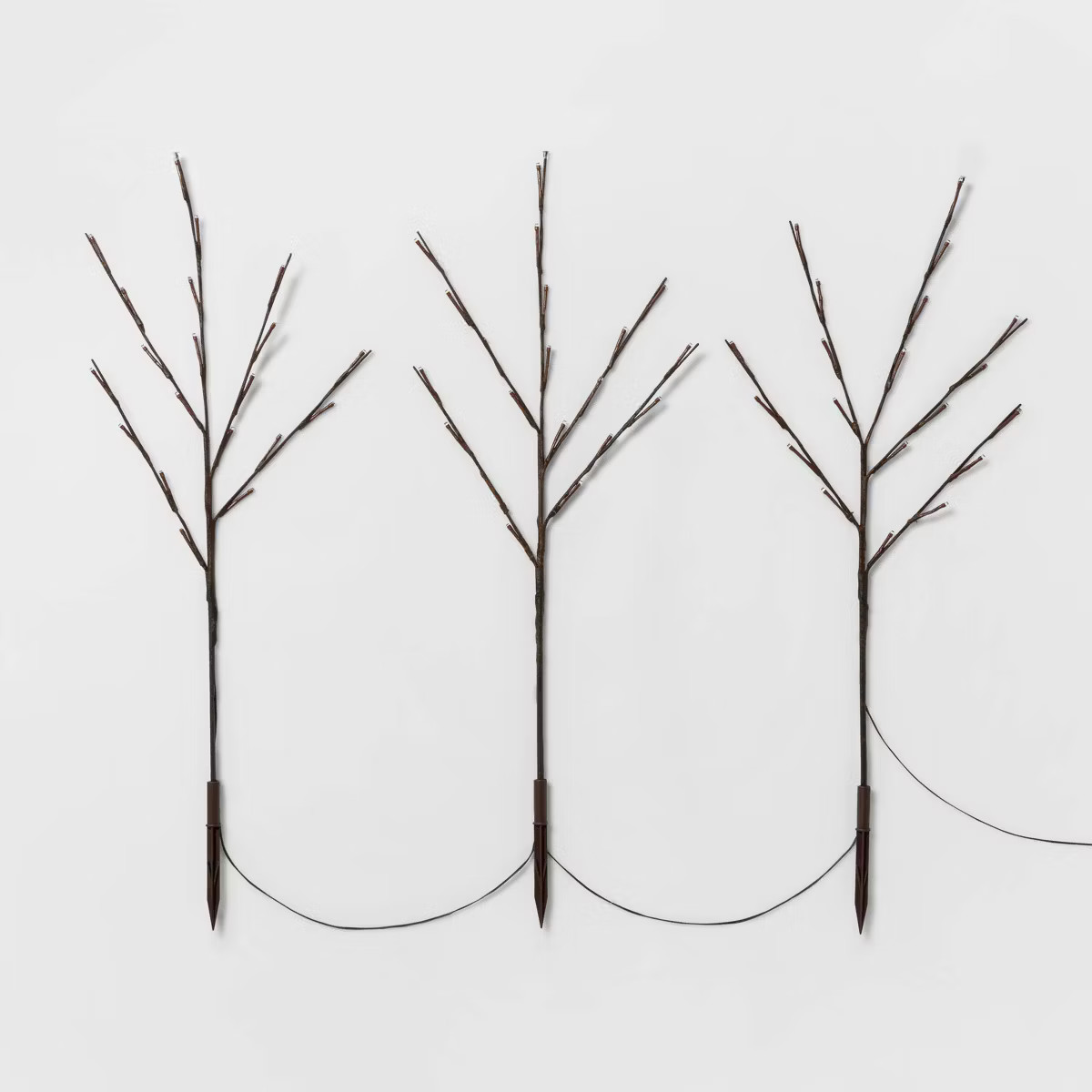 3ct LED Artificial Twig Christmas Stake Lights Warm White - Wondershop™ | Target