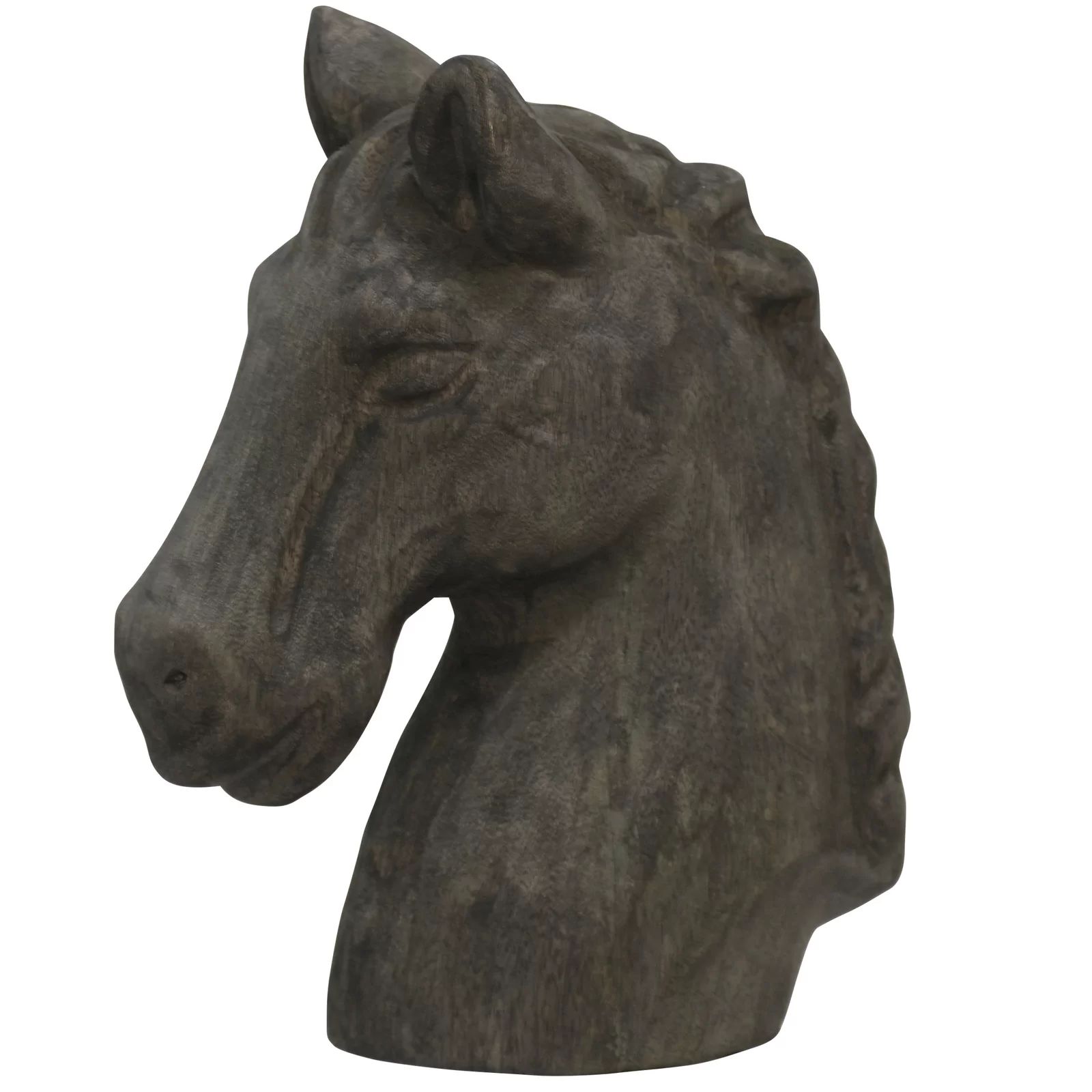 Brewton Horse Wood Carved Table Bust | Wayfair Professional