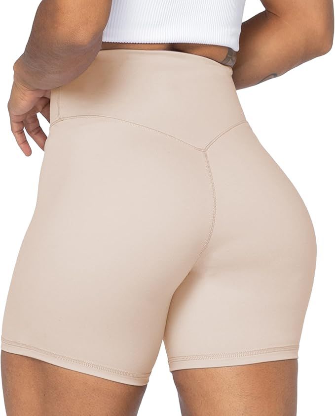 Sunzel Women's Biker Shorts in High Waist Tummy Control with No Front Seam | Amazon (US)
