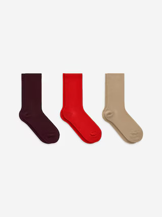 Cotton Rib Socks Set of 3 | Arket UK