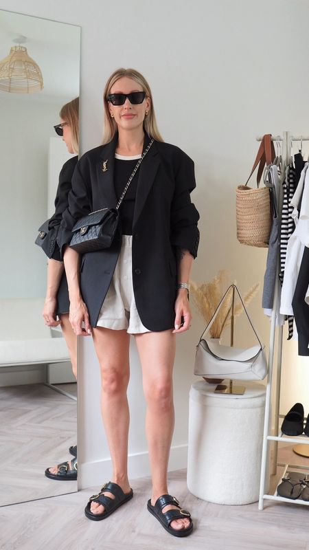 Linen shorts outfit - black blazer - summer outfit idea - capsule wardrobe 

#LTKSeasonal #LTKtravel #LTKeurope