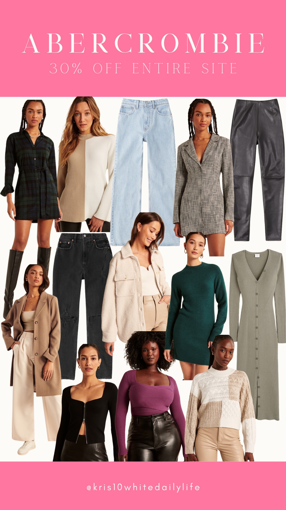 30% off at Abercrombie!

Sale, flannel Dress, Sweater, jeans, denim, leather leggings, black jeans, wool coat, sweater dress, holidays, Christmas, Sherpa jacket, turtleneck, bodysuit, blazer dress, sherpa shacket 

#LTKfit #LTKSeasonal #LTKsalealert