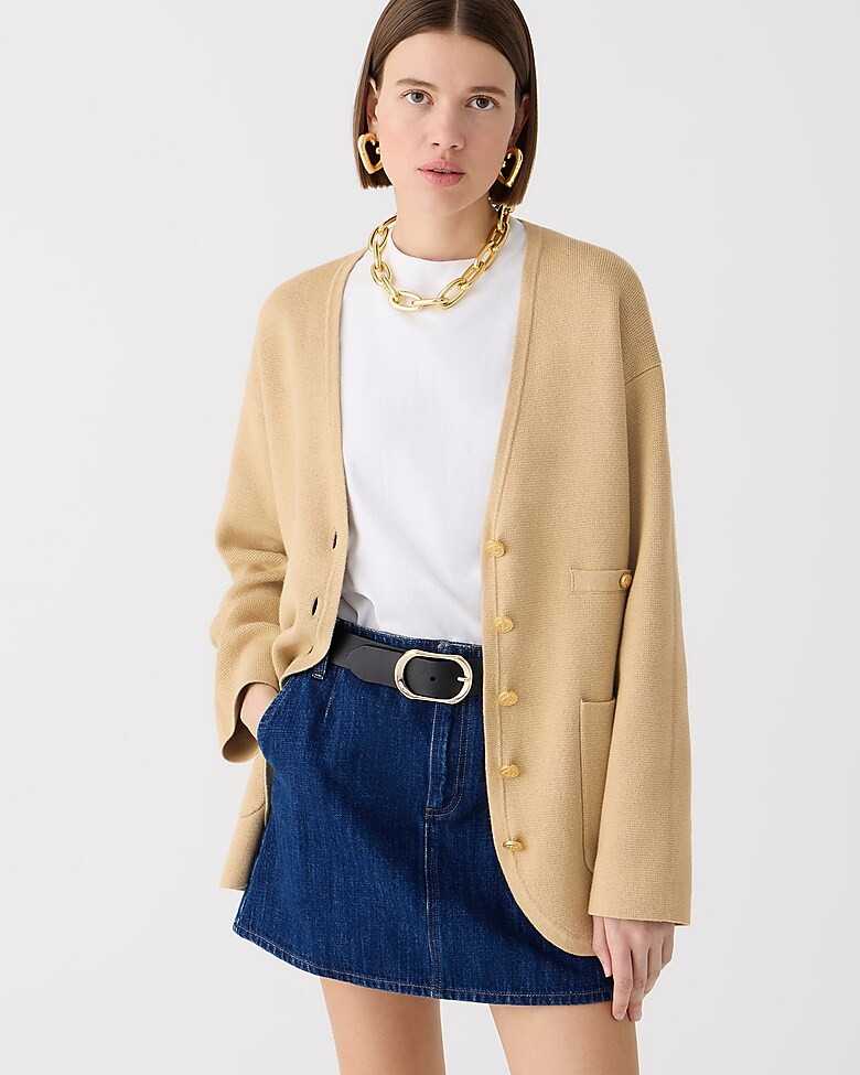 Long V-neck sweater blazer | J. Crew US