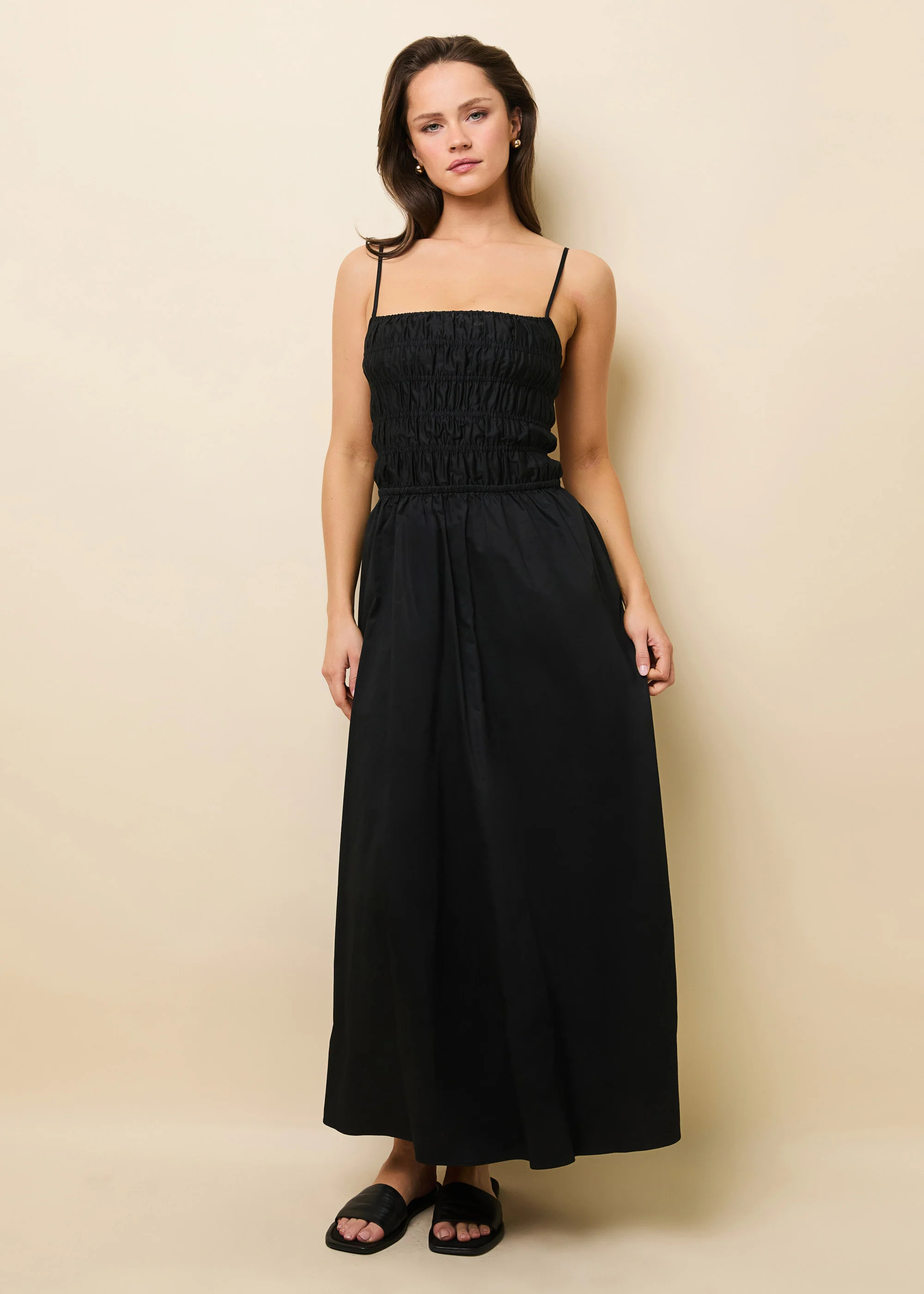 The Delta Midi Dress in Blackout | Solid & Striped