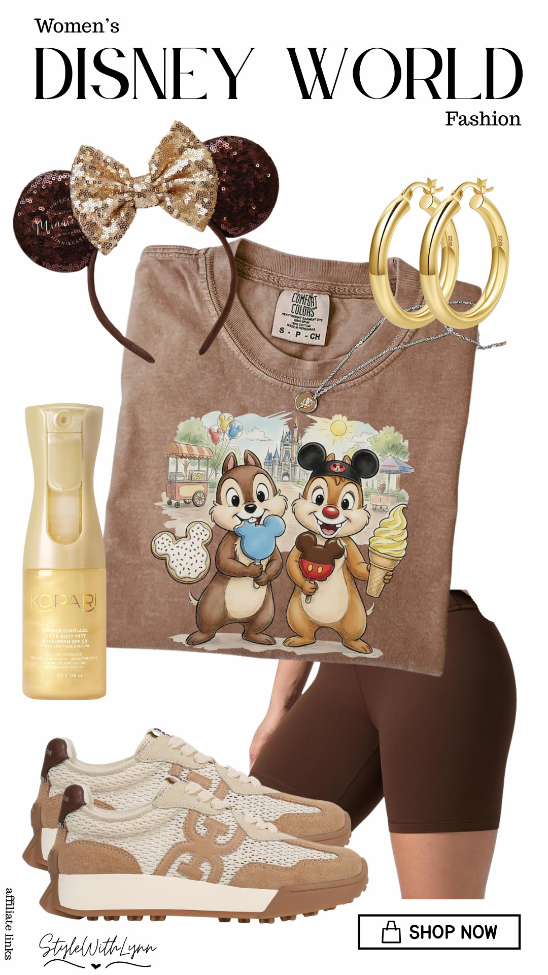 This adorable look is perfect for a day at Walt Disney World, featuring the cutest Chip and Dale tee, comfy biker shorts, and neutral Sam Edelman sneakers for all-day park hopping. Add a pair of sparkly mouse ears and gold accessories to elevate the whole vibe!

disney world outfit, disney outfit women, chip and dale outfit, neutral disney outfit, brown disney outfit, disney park outfit summer, disney biker shorts outfit, comfy disney outfit, disney fashion inspo, magic kingdom outfit, hollywood studios outfit, disney vacation outfits, amazon disney finds,  

 #LTKgrwm #LTKootd #LTKTravel