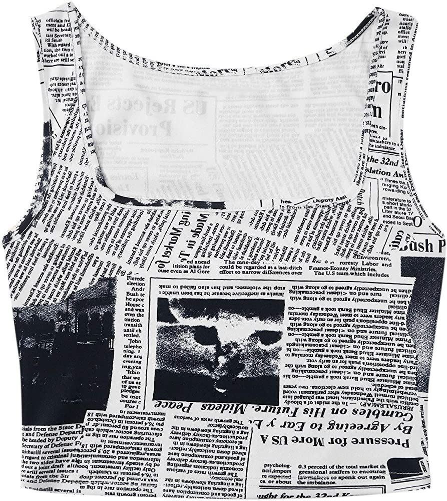 SweatyRocks Women's Casual Sleeveless Round Neck Workout Crop Tank Top Shirts | Amazon (US)