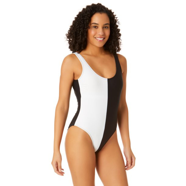 No Boundaries Juniors Colorblock One Piece Swimsuit | Walmart (US)