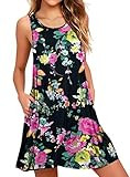 WEACZZY Women Summer Casual Swing T Shirt Dresses Beach Cover up Loose Dress | Amazon (US)