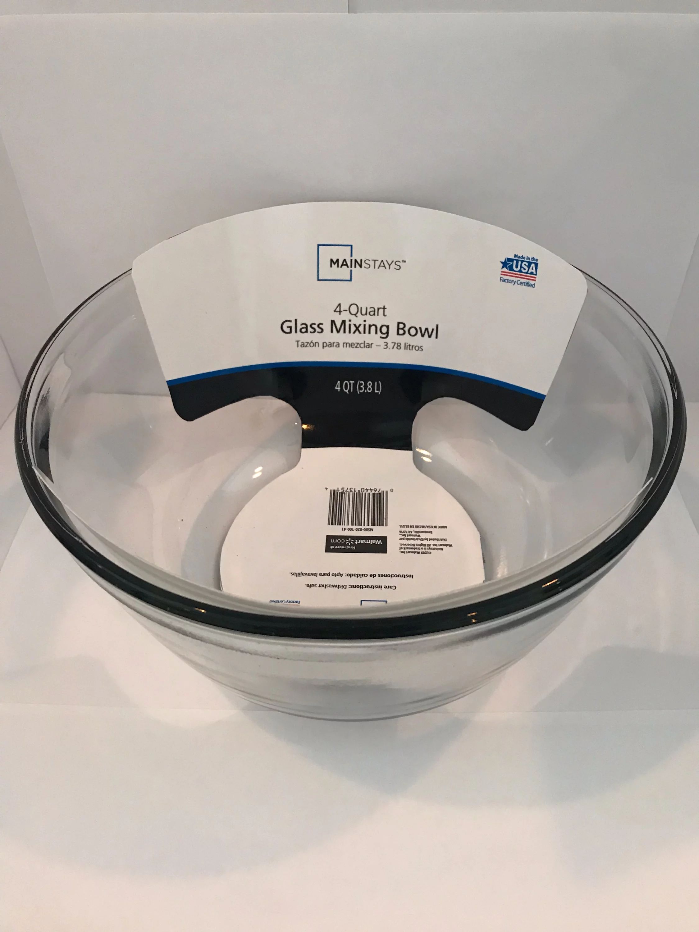 Mainstays Clear Glass Mixing Bowl ,4QT | Walmart (US)