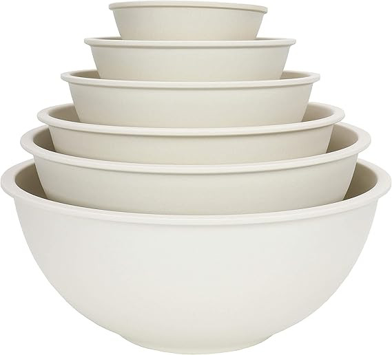 Chef Craft Eco Mixing Bowl Set, 6 Piece, Natural | Amazon (US)