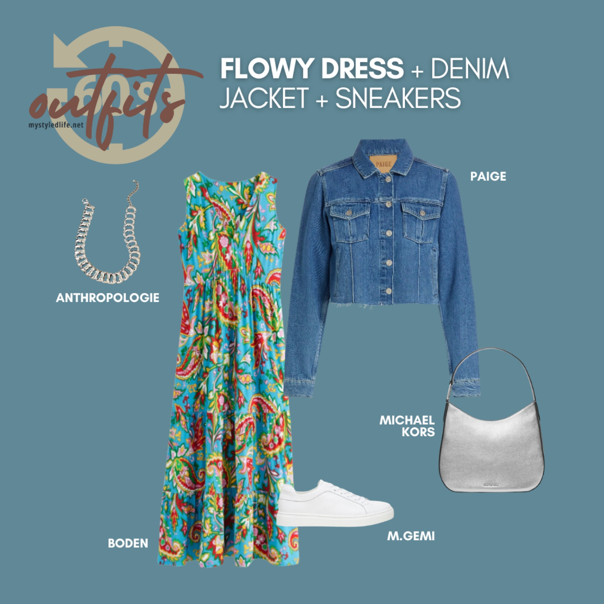 Dress down that flowy summer dress with some sneakers and a denim jacket. You’ll be challenging your inner stylish Italian woman!

#summeroutfit

#LTKStyleTip #LTKOver40