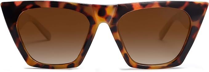 SOJOS Trendy Oversized Square Cateye Polarized Sunglasses for Women and Men | Amazon (US)