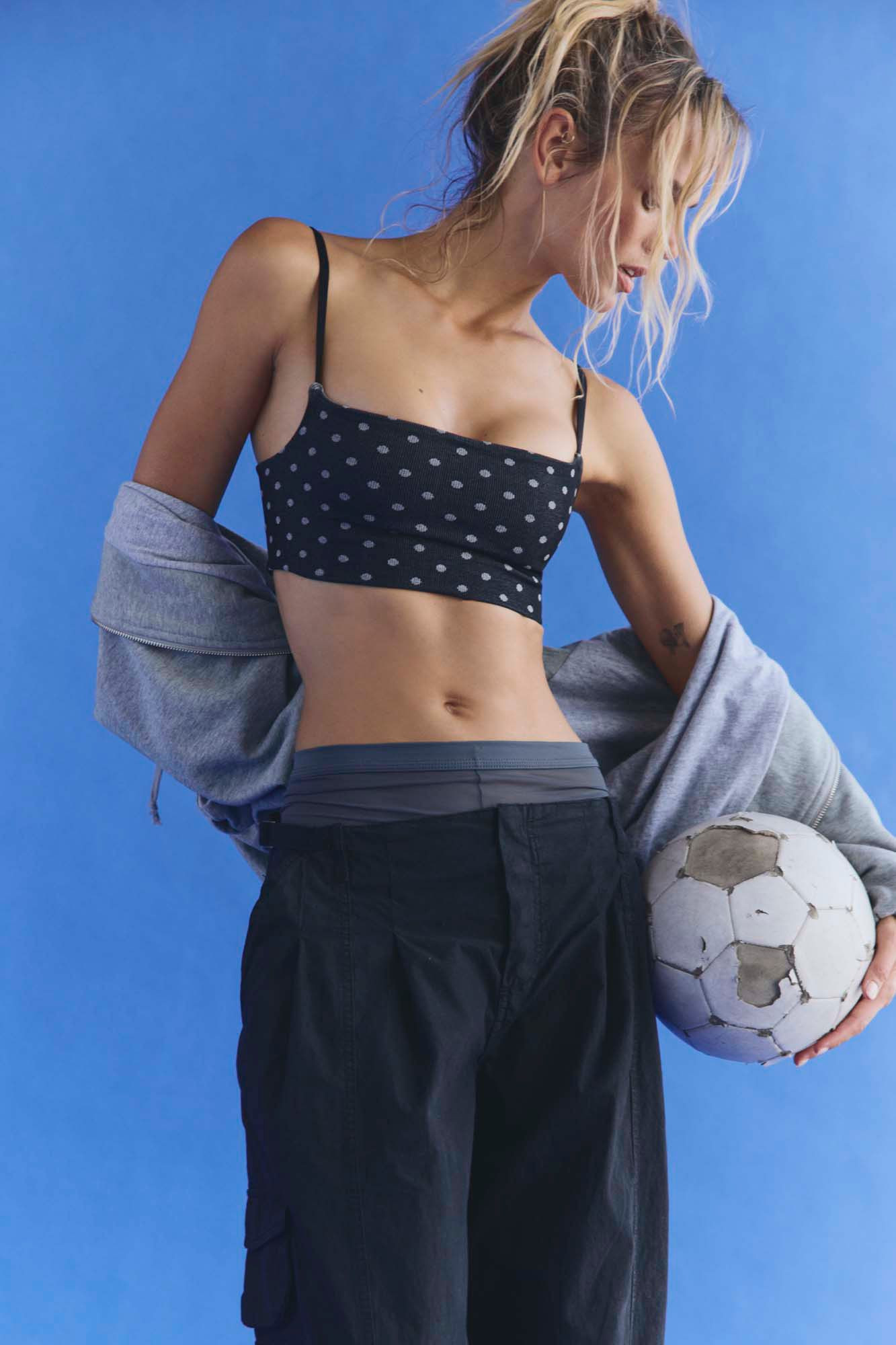 FP Movement Women's Tighten Up Reversible Printed Bra, XS/S, Malibu Polka | DICK'S Sporting Goods