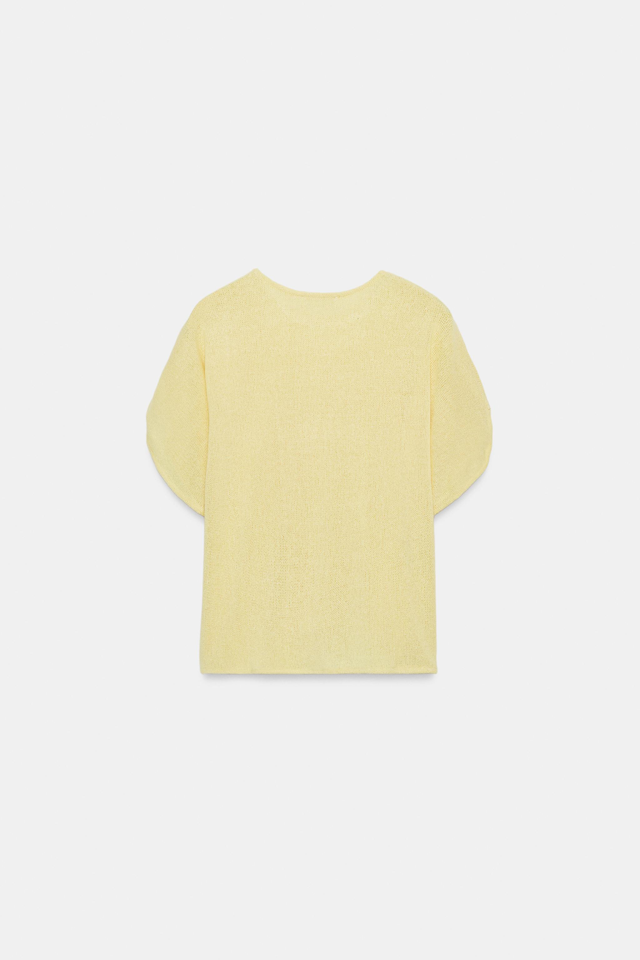 RUSTIC CAPE SLEEVE TOP | Zara UK