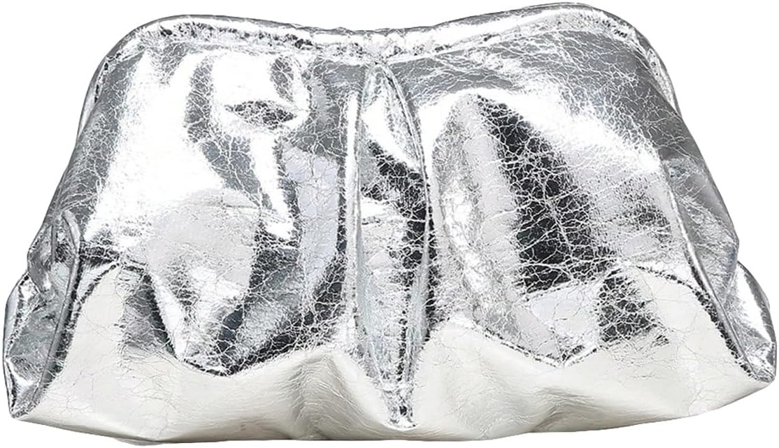 Verdusa Women's PU Leather Clutch Handbags Ruched Bag Purse | Amazon (US)