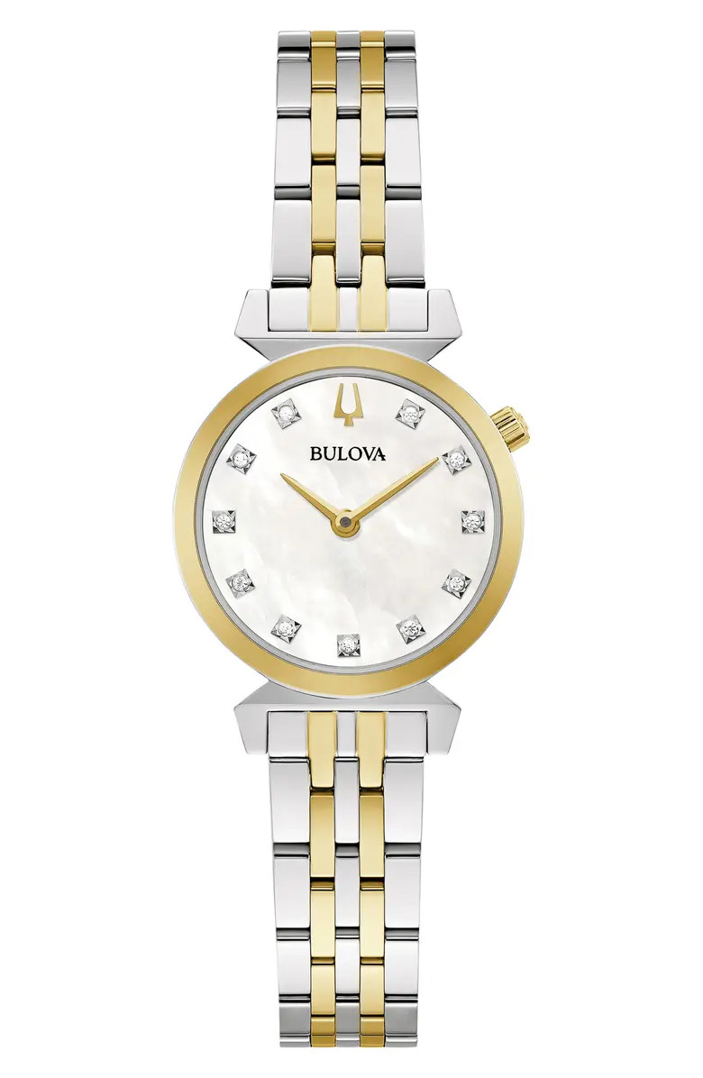 BULOVA Regatta Diamond Bracelet Watch, 24mm | Nordstrom | Nordstrom