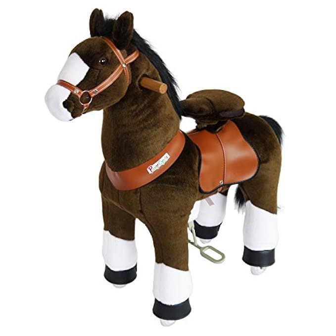 PonyCycle Official Ride On Horse No Battery No Electricity Mechanical Horse Chocolate with White Hoo | Amazon (US)