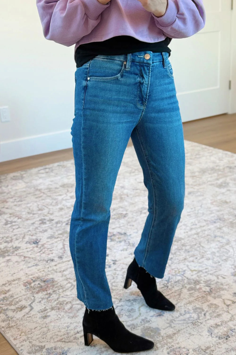Risen High Rise Straight Crop Jean - Medium | Shop Living in Yellow