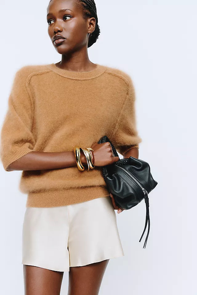 Kaia 100% Cashmere Short-Sleeve Sweater | Anthropologie (US)