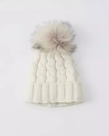 Pom-Pom Turn-Up Beanie | Abercrombie & Fitch US & UK