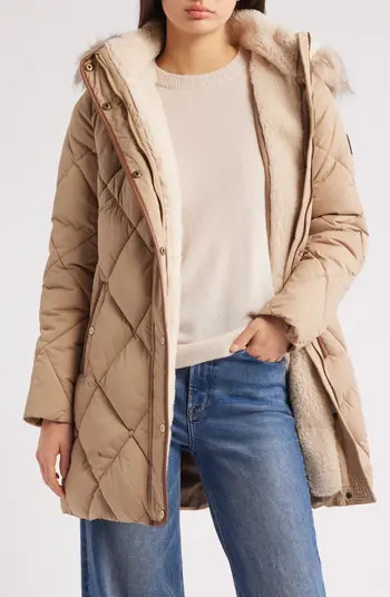 Faux Fur Trim Hooded Puffer Jacket | Nordstrom