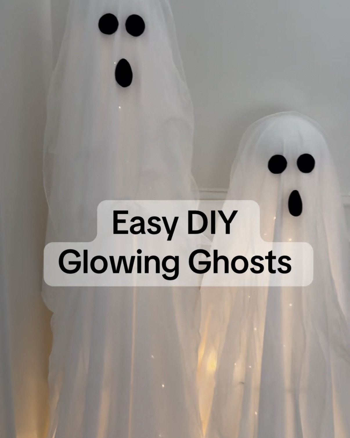 Easy DIY Glowing Ghosts for a little spooky Halloween decor

#LTKSeasonal #LTKHalloween #LTKHoliday