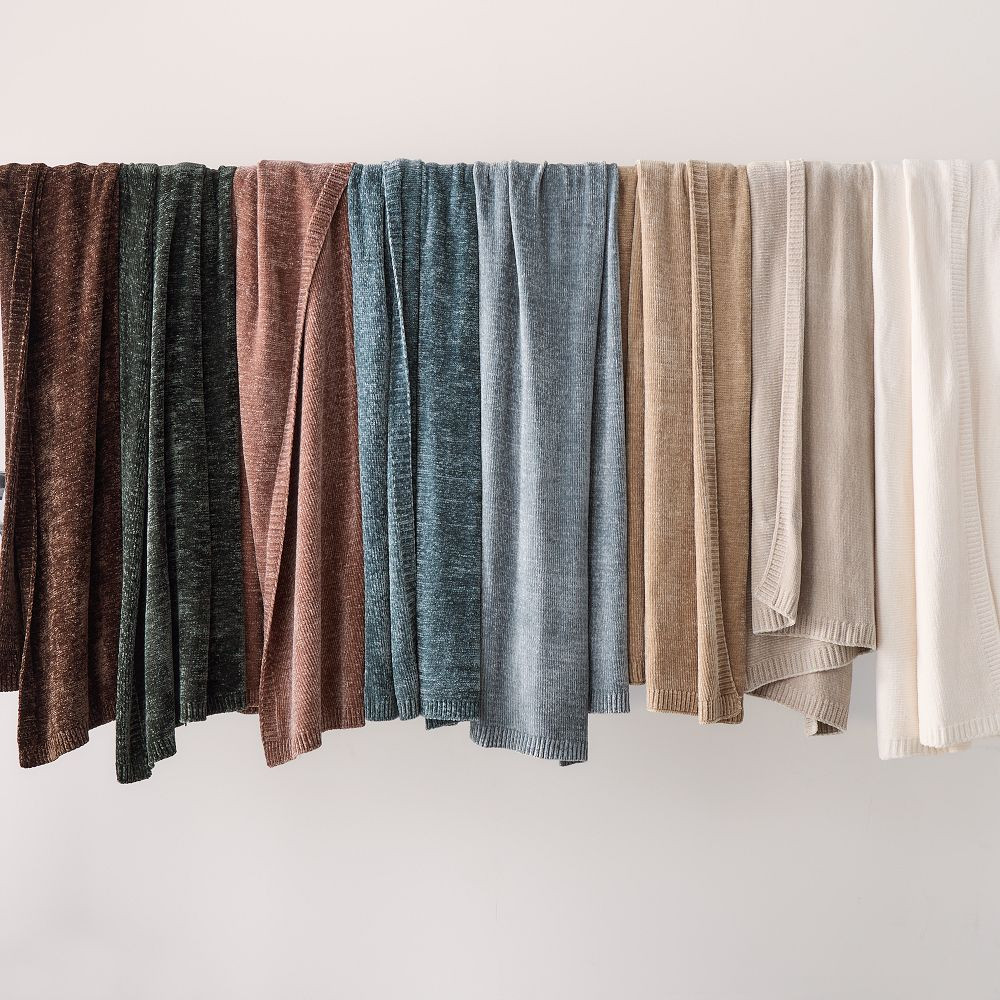 Luxe Chenille Throws | West Elm (US)