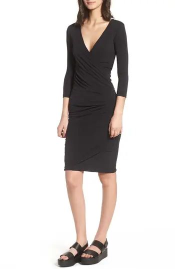 Women's James Perse Ruched Body-Con Dress, Size 4 - Black | Nordstrom