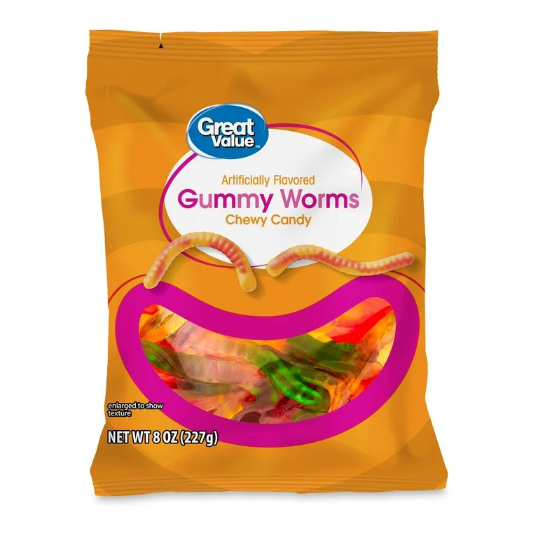 Great Value Gummy Worms Chewy Candy, 8 oz | Walmart (US)