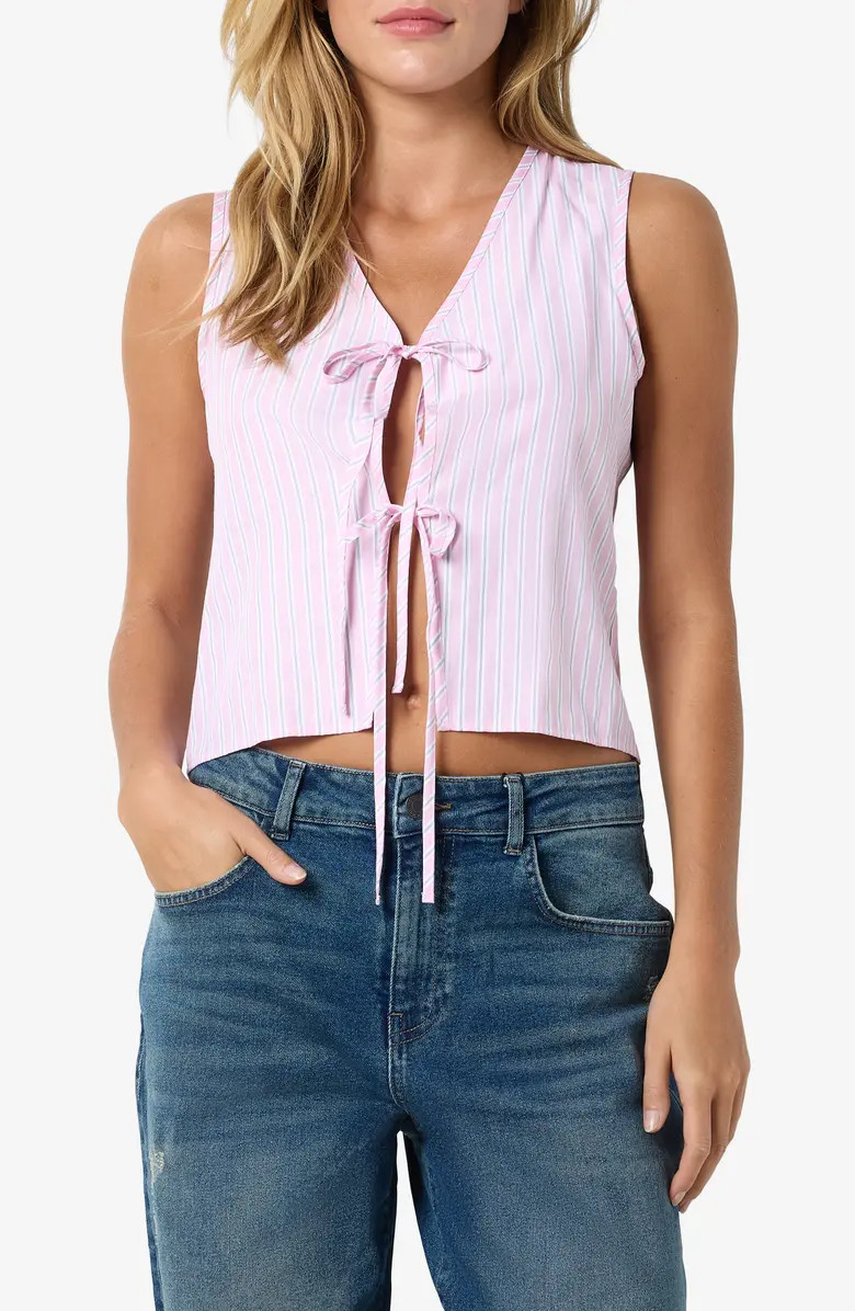 Noisy may Frida Tie Front Crop Vest | Nordstrom | Nordstrom