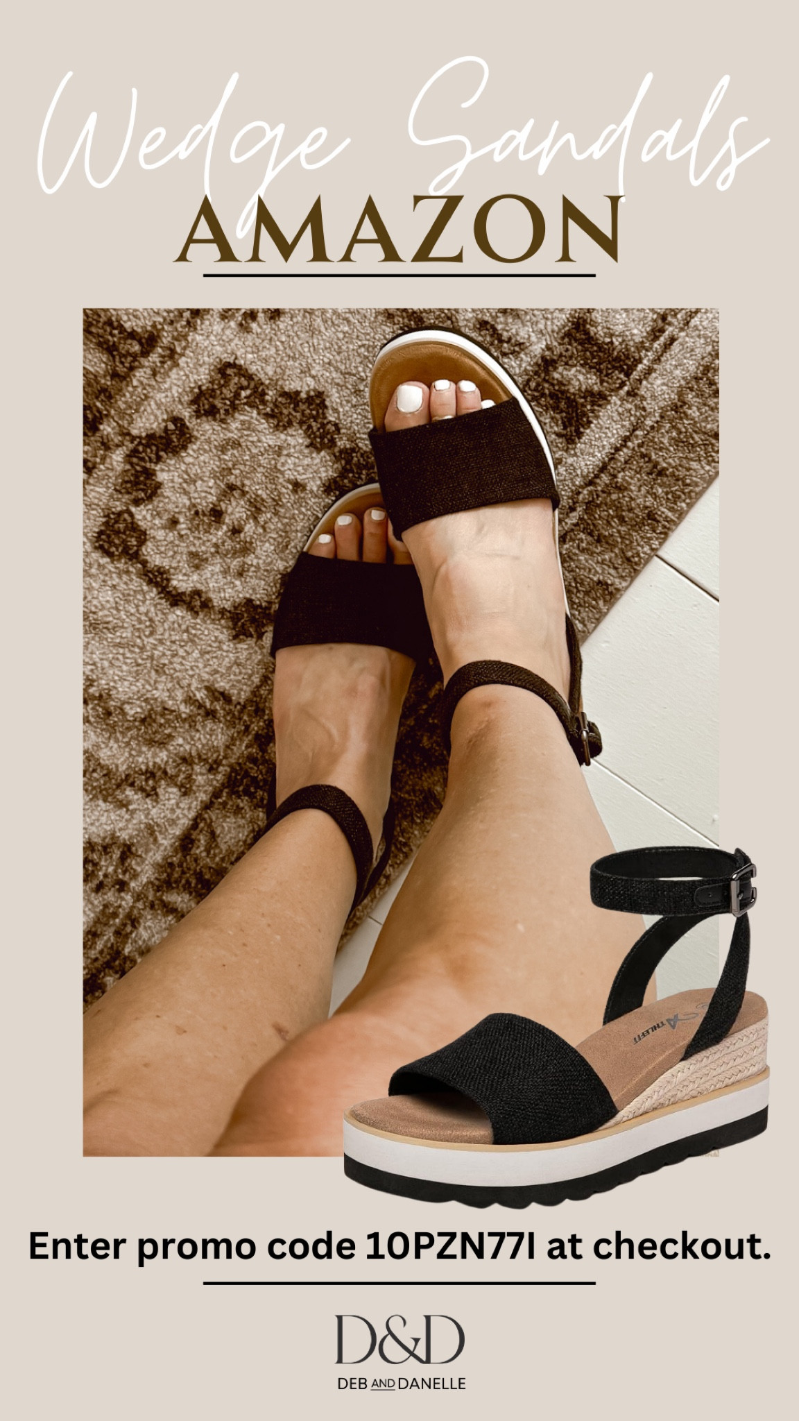 Deal of the Day: There is currently a coupon to clip and a promo code on my platform wedge sandals on Amazon. Enter promo code, 10PZN77I, at checkout. This deal expires Sunday at midnight so don’t leave it in your cart. 

#LTKSummerSales #LTKSaleAlert #LTKShoeCrush