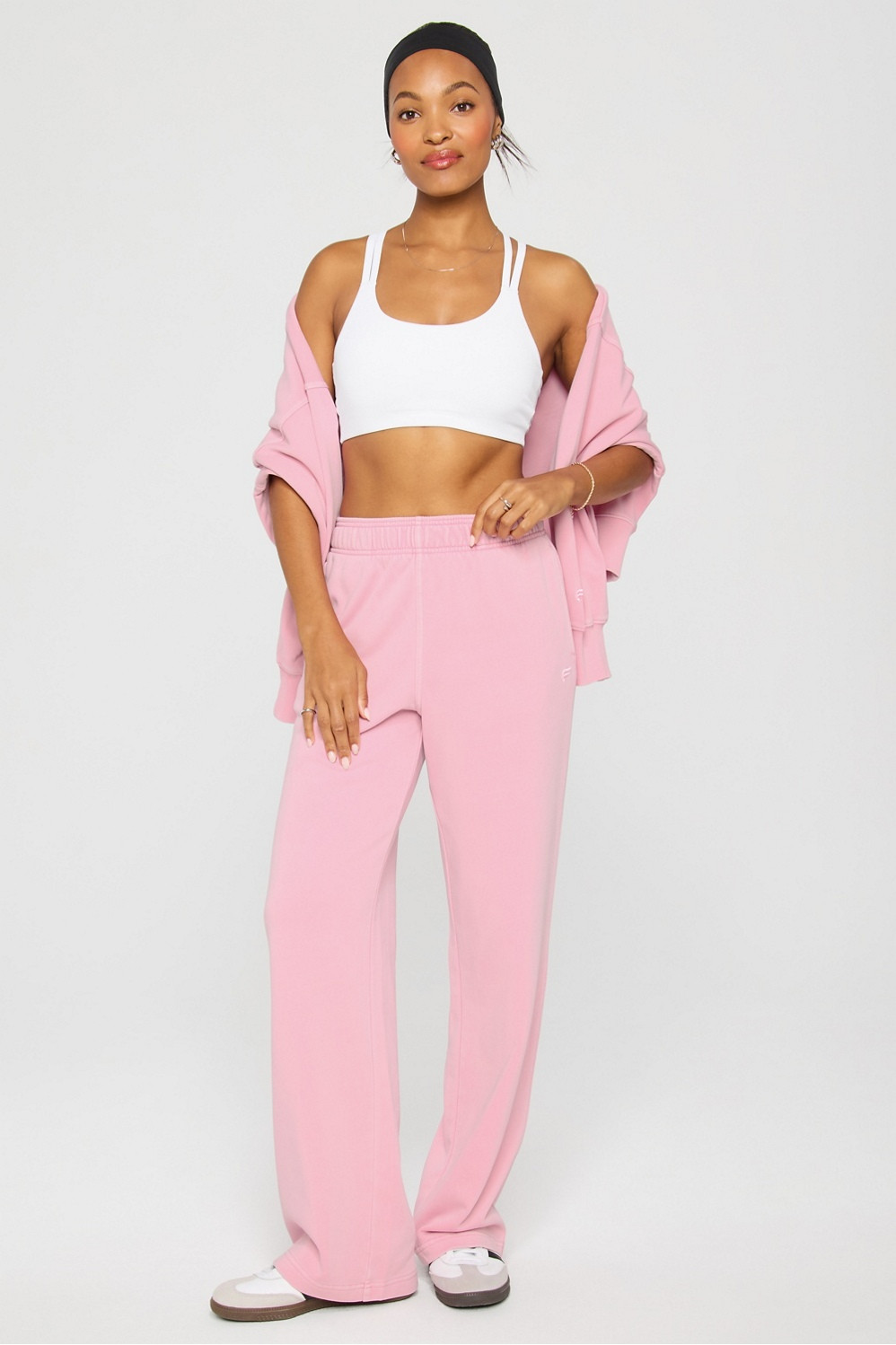 Year Round Terry Wide Leg Pant | Fabletics