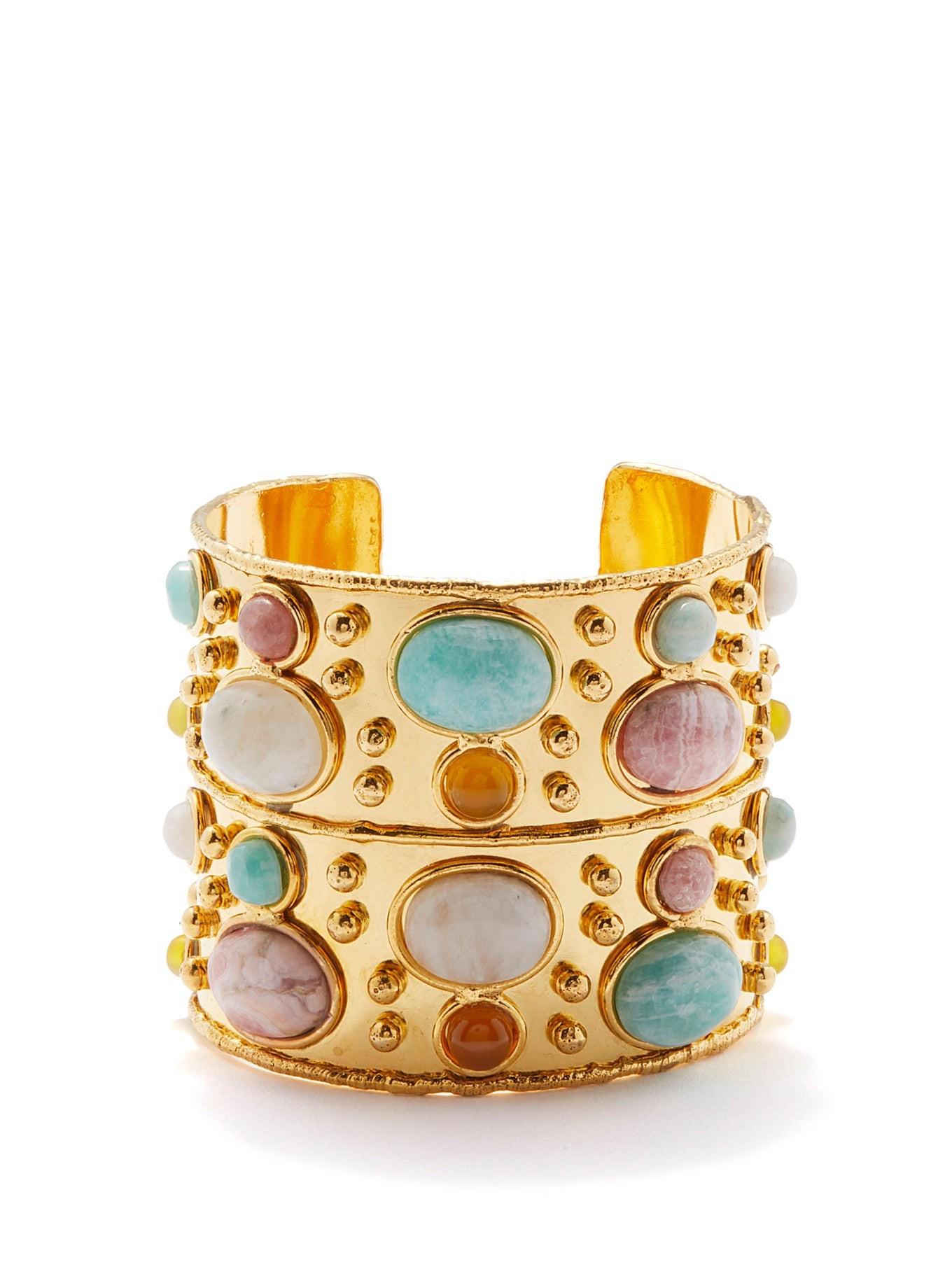 Byzantine amazonite and yellow onyx cuff | Matches (US)