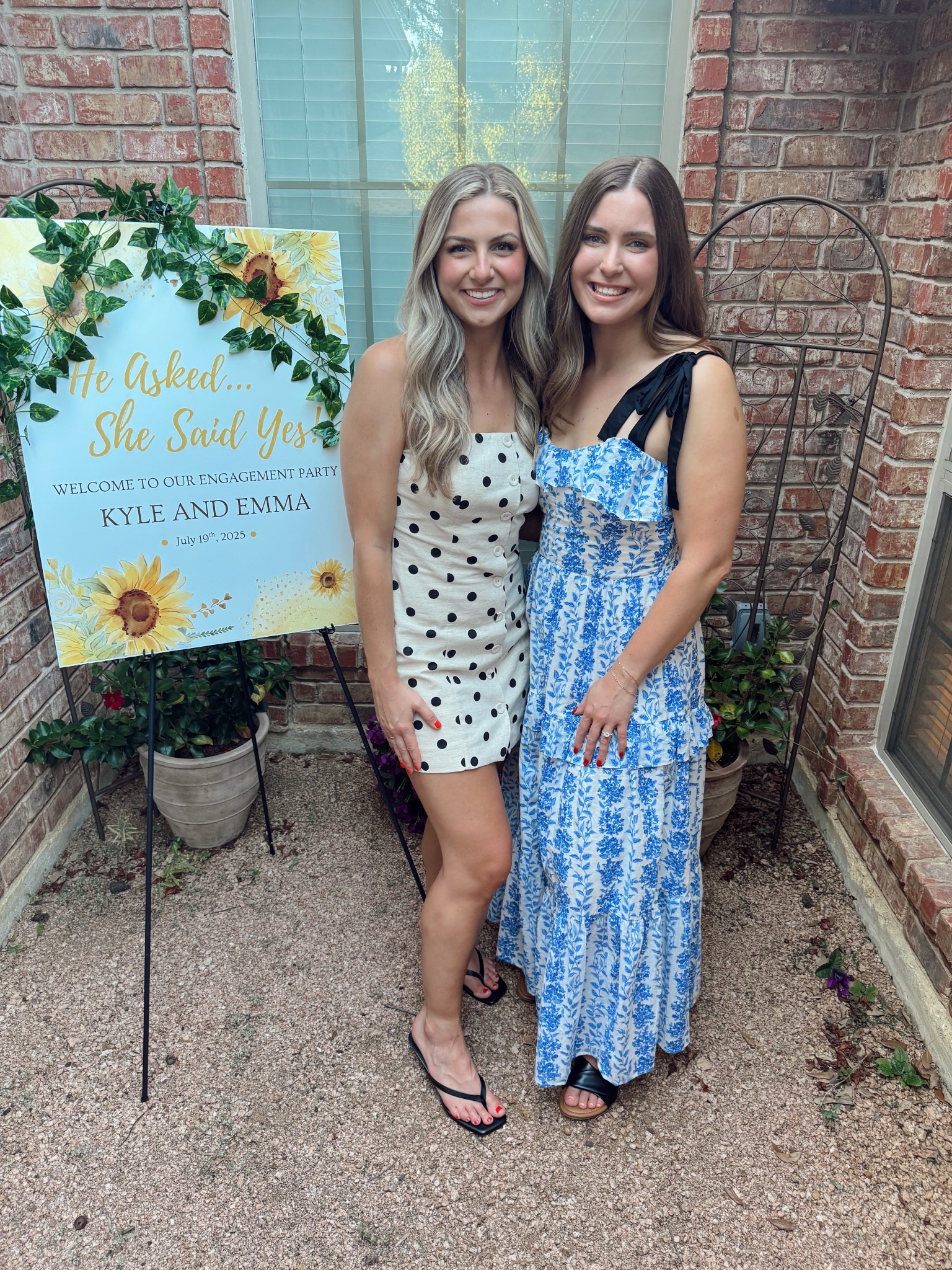 Engagement party 🖤#linenminidress #polkadotdress