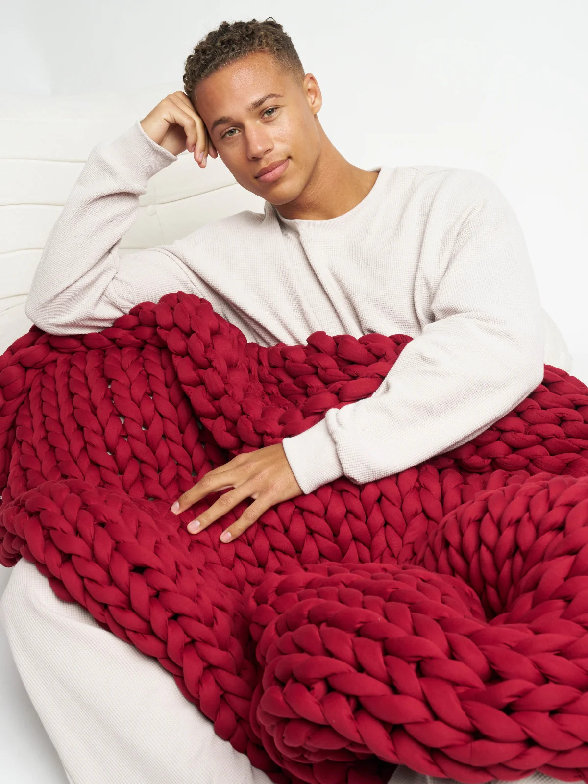 Comfrt CuddleCloud Weighted Blanket | Wine | Red | Oversized | 20lb | Comfrt