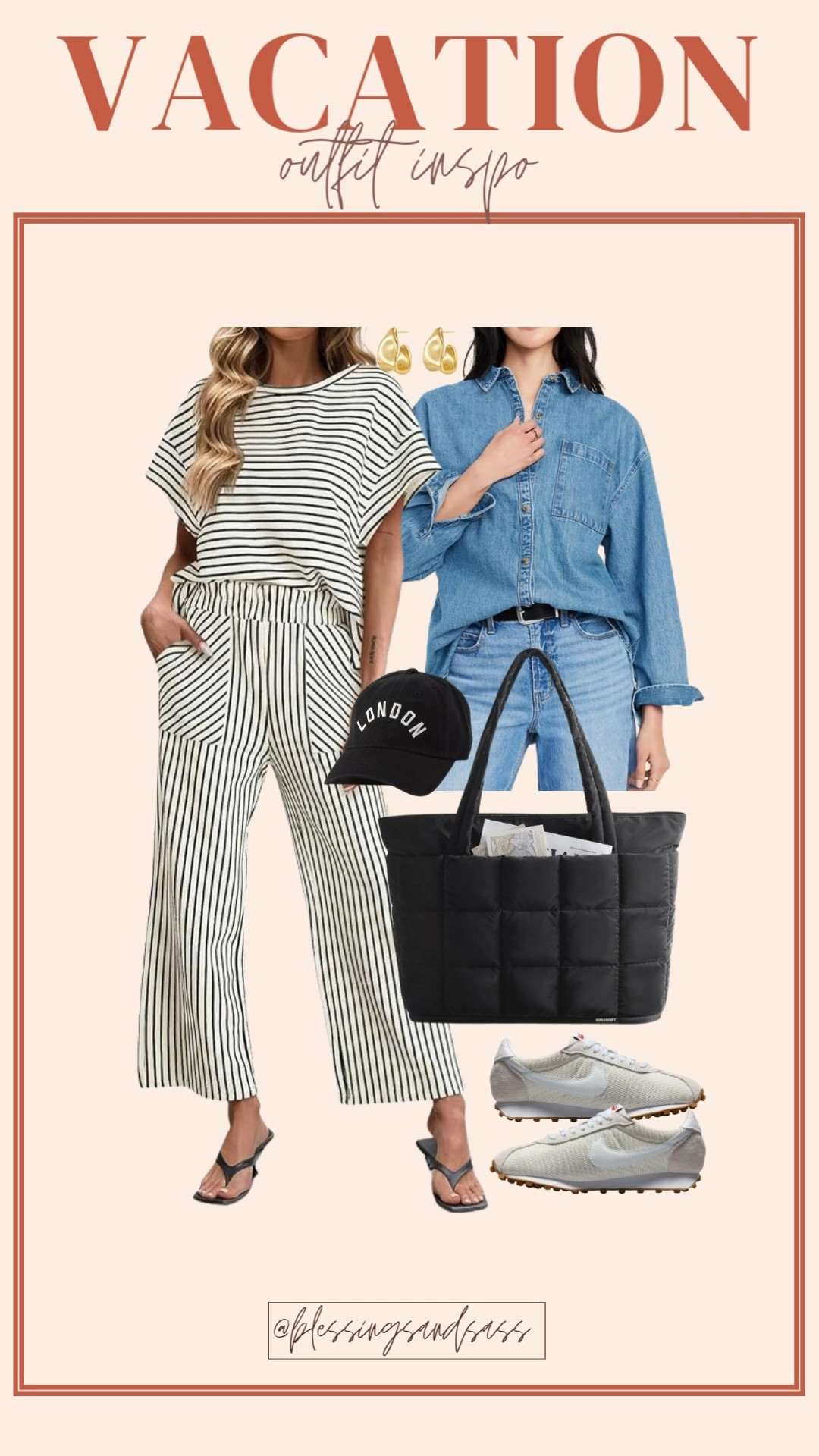 Vacation outfit inspo!!!


Women’s fashion, vacation outfit, vacation outfit inspo, vacation style, spring break outfit, spring break outfit inspo, trendy fashion, chic style, matching set, denim shirt, Nike shoes, tennis shoes, tote bag




#LTKootd #LTKTravel #LTKOver40