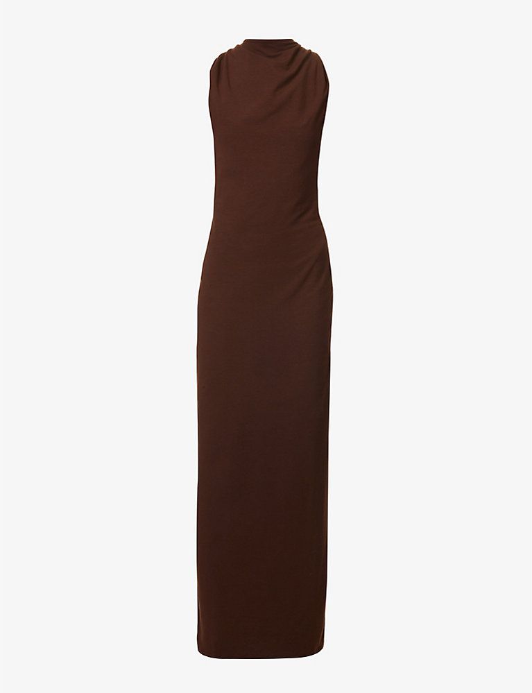 Yuki knotted-back stretch-jersey midi dress | Selfridges