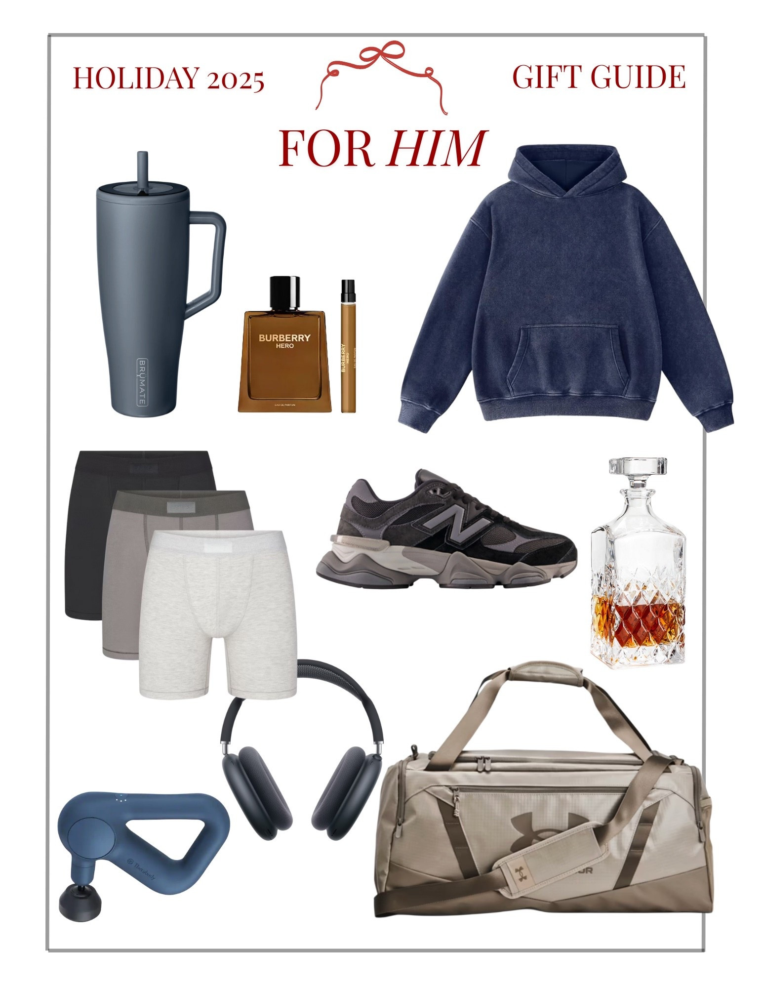 The men deserved to be spoiled too this holiday season ! So many goodies on this gift guide from a brumate, air pod max, massage gun, to the necessities like skims men boxers, sneakers & oversized hoodies 

#LTKGiftGuide #LTKCyberWeek #LTKHoliday