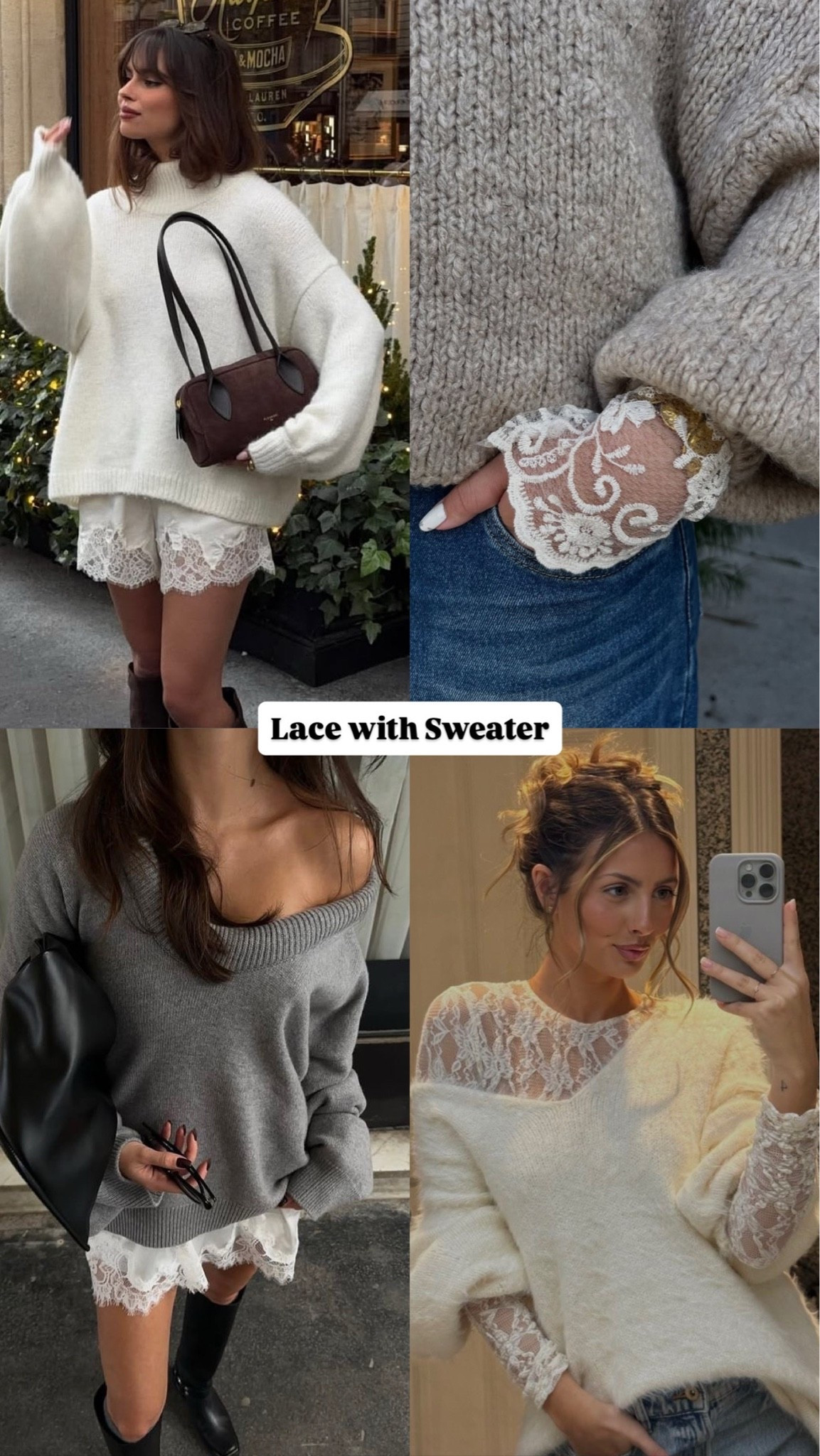 Lace with Sweater
Lace + knits = the perfect fall combo 🤍
#LaceStyle #SweaterWeather #FallFashion #LTKStyle

#LTKSaleAlert #LTKootd